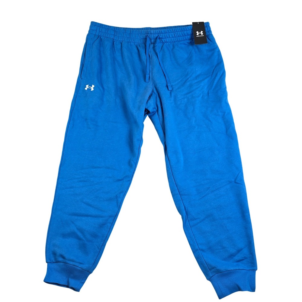 Under Armour Rival Fleece Joggers Mens 2XL Blue Athletic Sweatpants Gym Walking